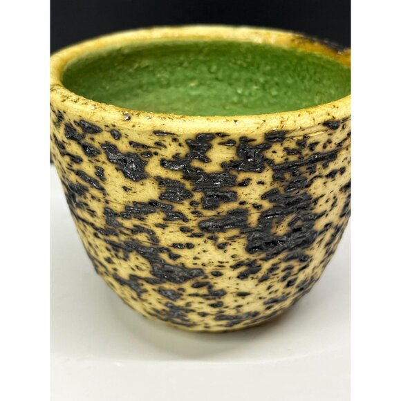 Vintage berkenbast birch bark pottery flower pot Brutalist Chamotte - Picture 3 of 9